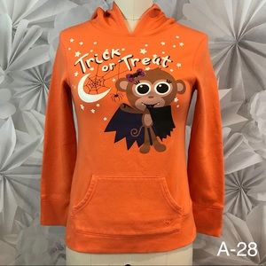 Halloween Hoodie Sweatshirt Trick Or Treat Monkey